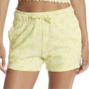 NWT Abound Fleece Knit Shorts In Green- Yellow Moxie Floral, Size XS.